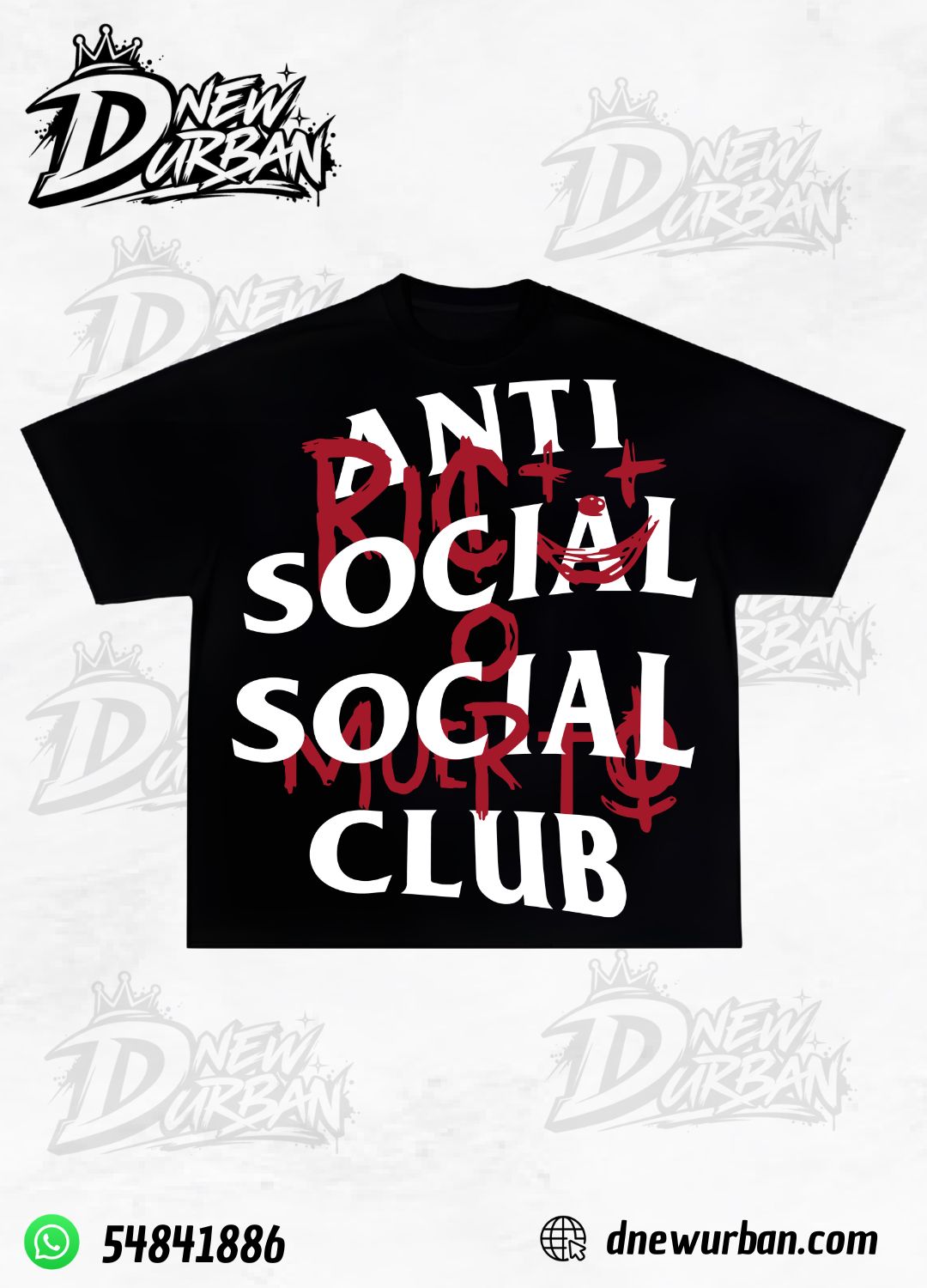 Playera Antisocial Club Rico o Muerto